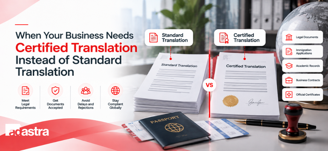 Certified vs. Standard Translation Comparison